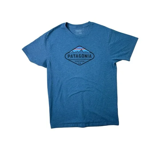 Patagonia Men's Cotton T Shirt Size Large Slim Fit Active Outdoors Hike Camp - Picture 2 of 13